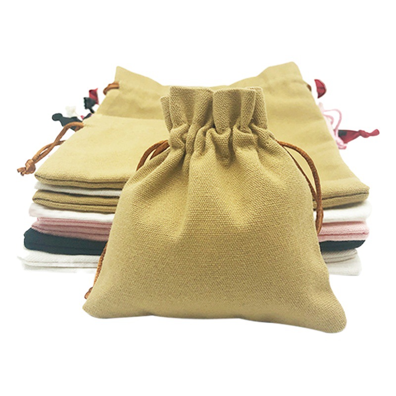 8A Cotton Storage Bag Can Be Printed with Logo, Small Gift Drawstring Bag, Jewelry Packaging Cotton Bag, Customizable