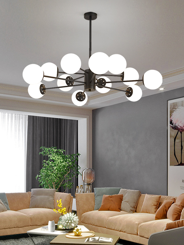 Nordic living room chandelier molecular lamp Net red magic bean glass ball lighting home decoration lighting ancient town factory wholesale