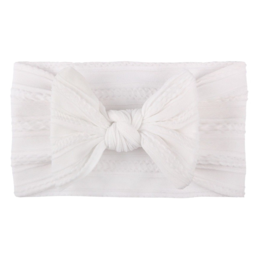 European and American New Soft Twist Nylon Children's Hair Belt Baby Wide Edge Bow Stretch Hood Baby Hair Belt