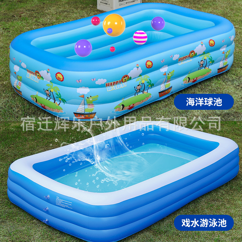 Picture of Children's Inflatable Swimming Pool Pvc Household Outdoor Adult Pool Foldableable Infant Swimming Pool Play Water Waterproof