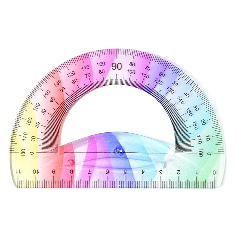 Creative Ruler, Easy to Handle, Colorful Transparent Plastic Ruler Set, Painting Learning Supplies, Portable, College Style