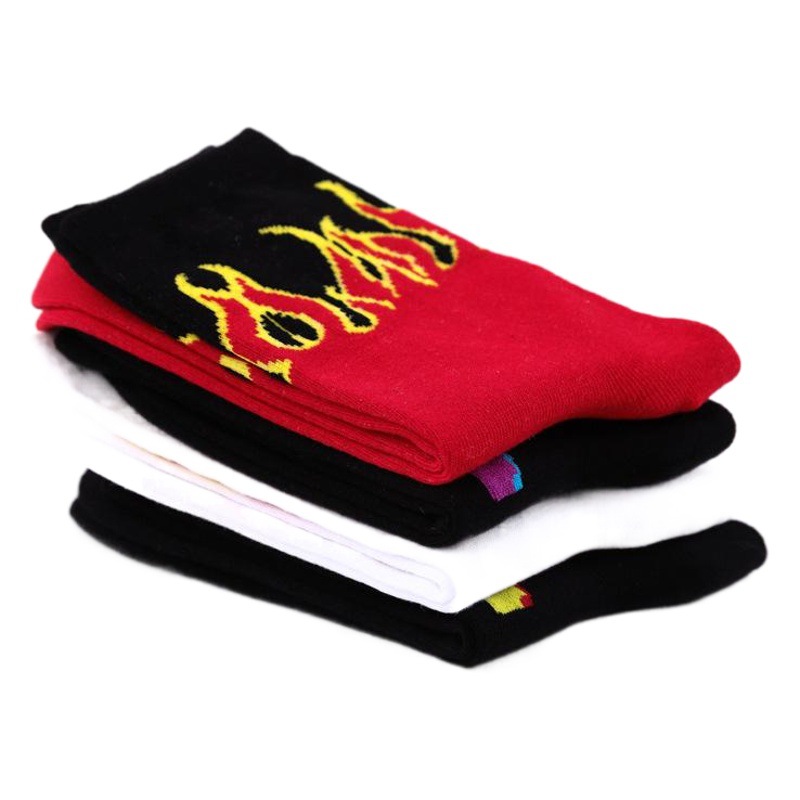 Men and women tide socks ins Wind flame socks street hip hop skateboard cotton socks men and women couples socks wholesale
