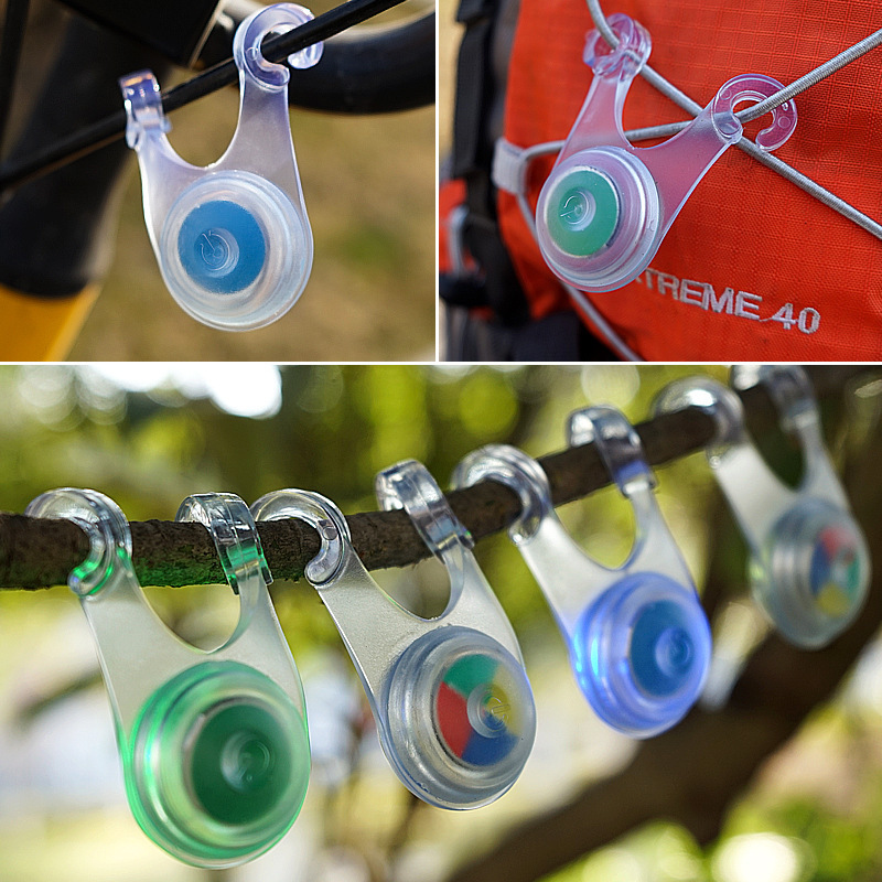 Picture of Outdoor camping equipment LED warning light tent rope light wind rope anti-tripping hanging light frog light safety signal light