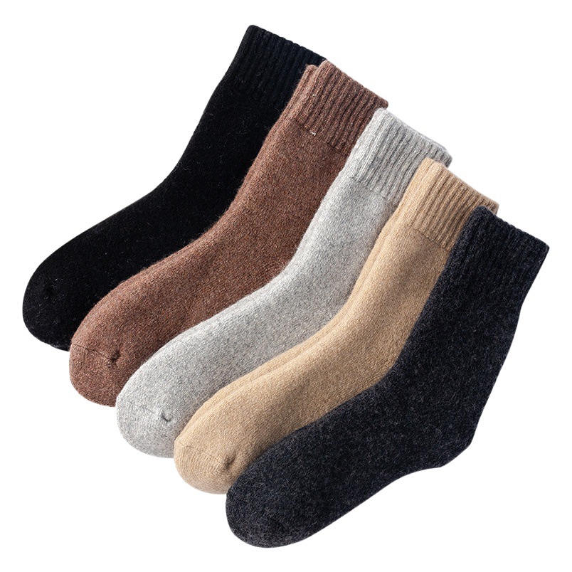 2 pairs of winter thickened wool socks for men and women 50% wool content thickened terry socks warm socks towel socks