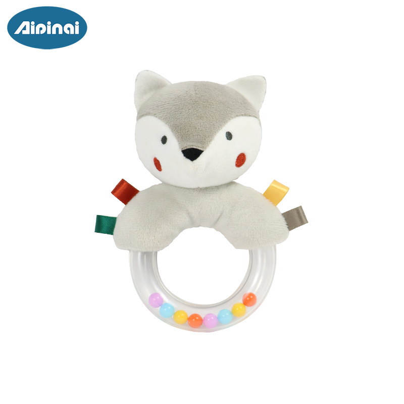 Picture of New Baby Hand Ring 0-1 Years Old Grasping Bracelet Ring Newborn Baby Hand Rattle Plush Toy in Stock