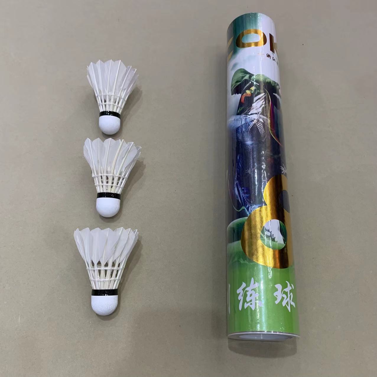 Coco Badminton Buckets 12 Pack Durable Duck Feather Badminton Factory Spot Wholesale White Badminton 12 Pack