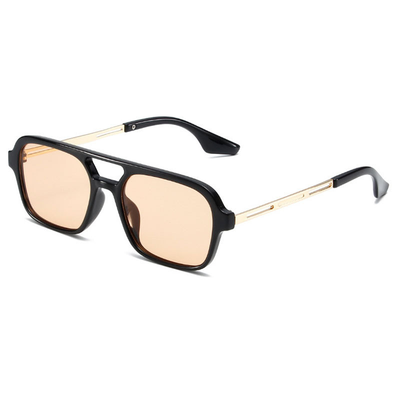 Picture of European and American Aviator Double Beam Sunglasses 2025 New Retro Square Sunglasses Ins Internet Celebrity Personalized Sunglasses
