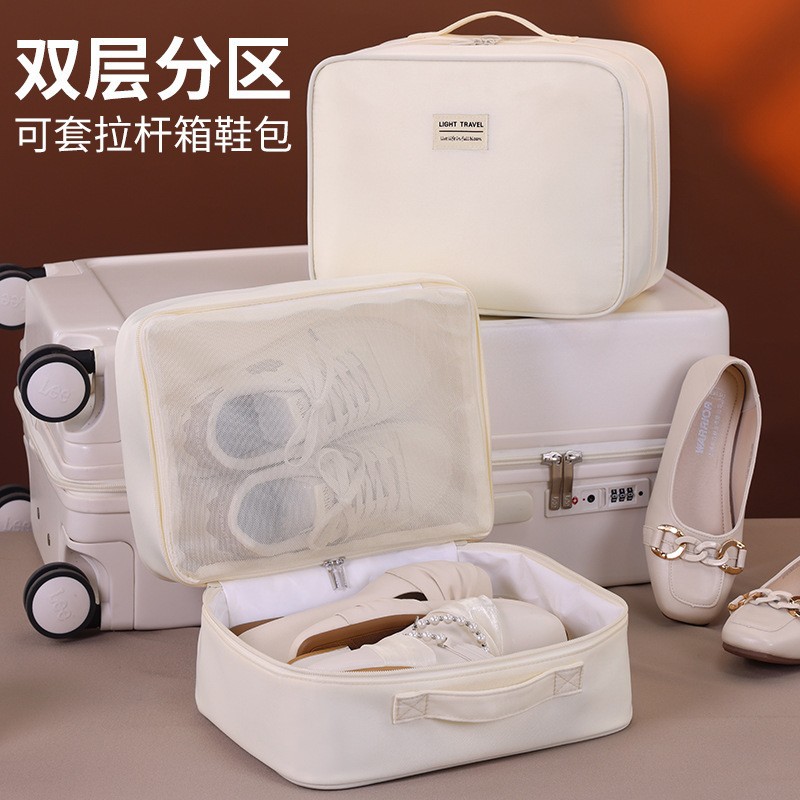 Amazon New Travel Portable Waterproof Shoes Storage Bag Travel Shoes Storage Box Large Capacity Double Layer Shoes Bag