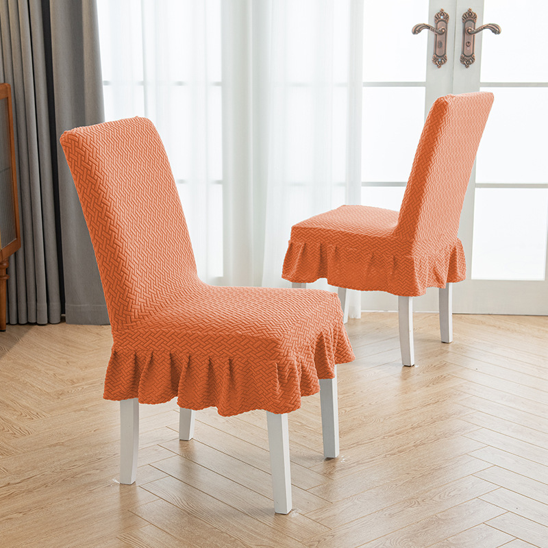 Picture of Cross-border jacquard fleece thickened conjoined elastic hotel restaurant chair cover anti-fouling stool cover chair cover