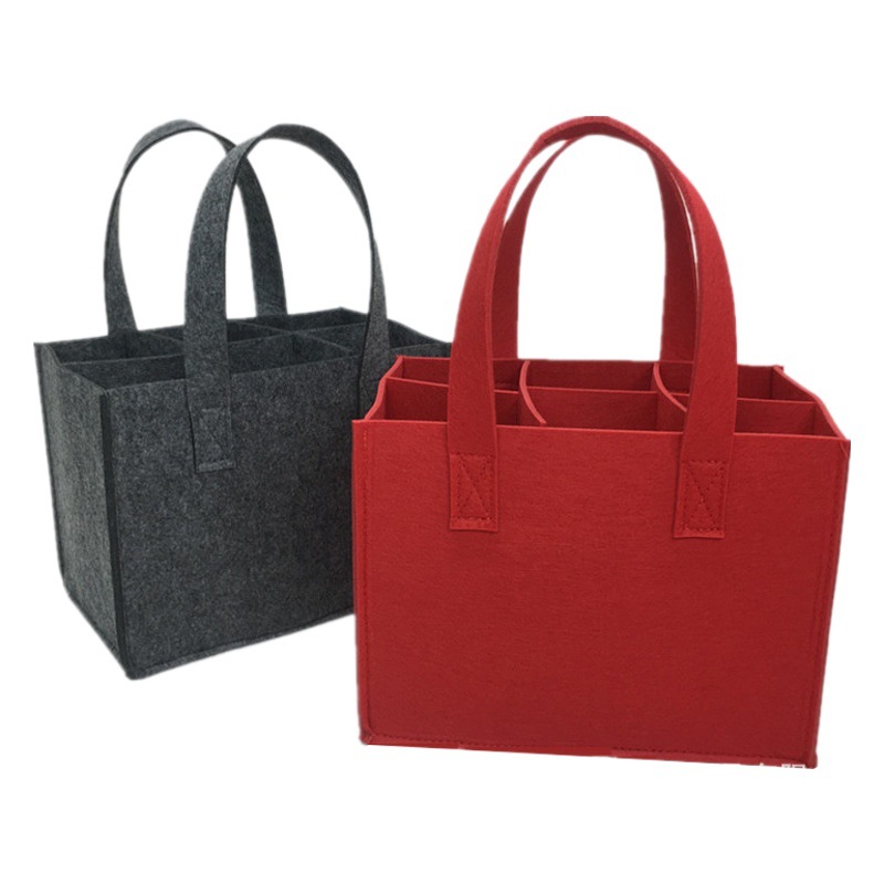 Manufacturers supply six bottles of red wine beer felt wine bag felt gift packaging bag a variety of options