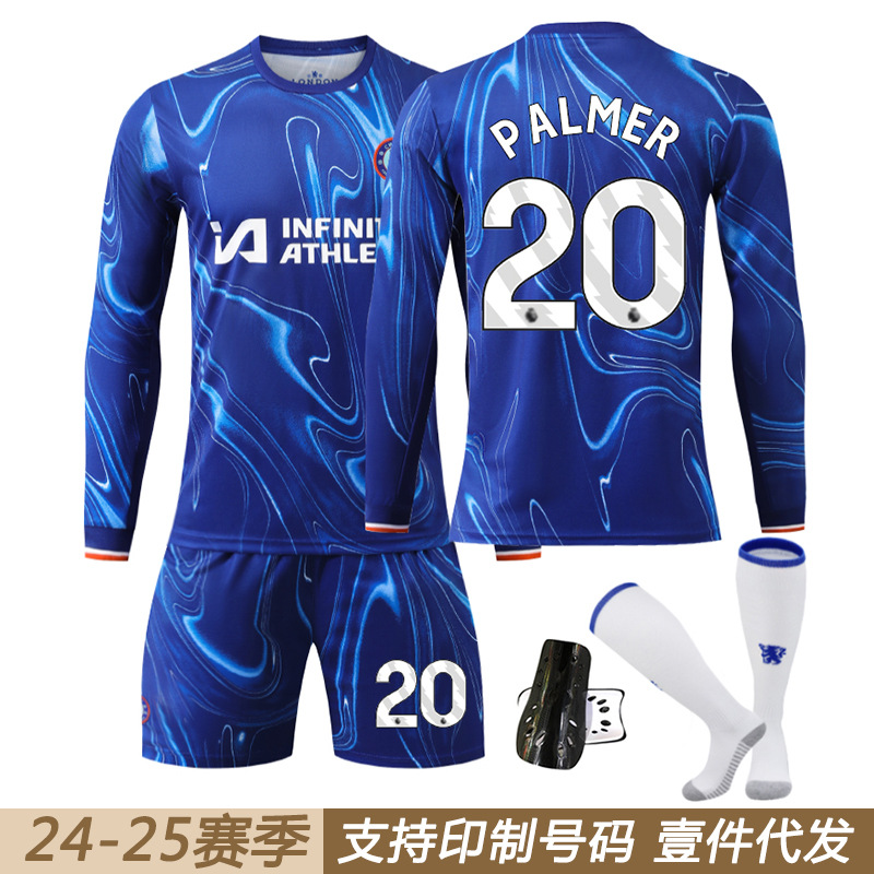 2425 Chelsea home autumn/winter long sleeve football suit 14 Felix 6 Silva 20 Pa men's suit