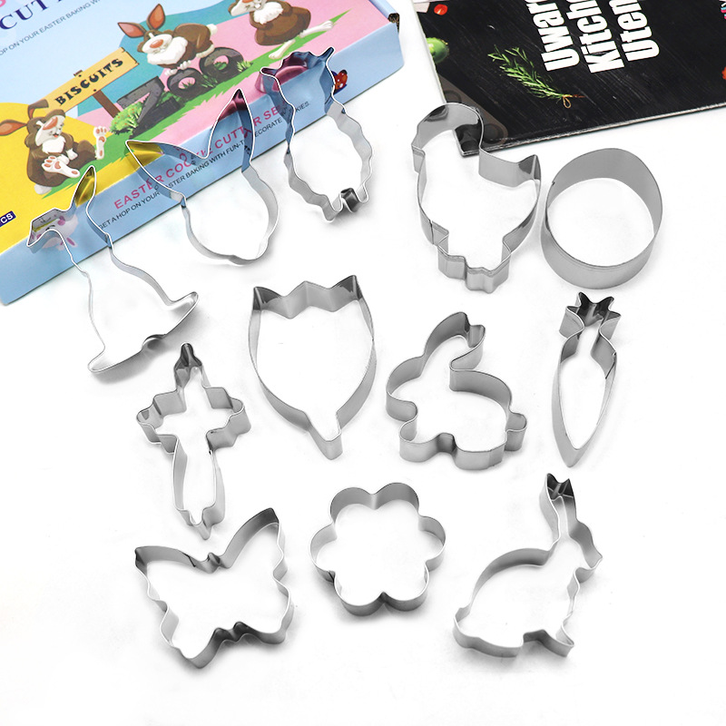 Factory in stock high quality Stainless Steel Biscuit Mold Easter Biscuit Mold Frosting Biscuit Cookie Cut Baking