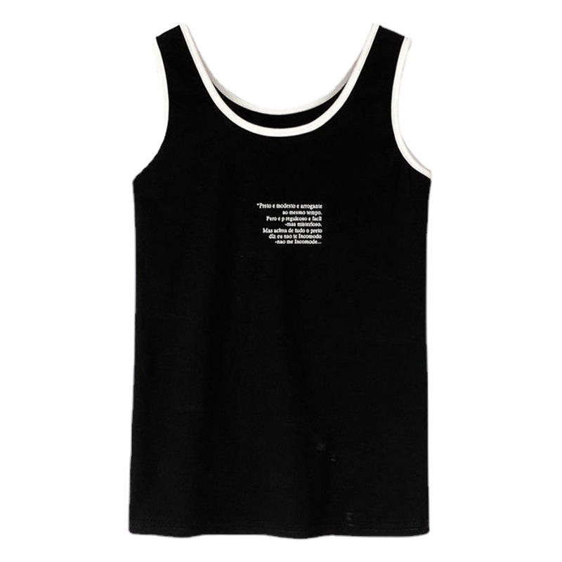Ins Internet Popular Super Hot Camisole Vest Women's 2021 Summer New Korean Style Girl's Inner and Outer Wear Sleeveless T-Shirt Top