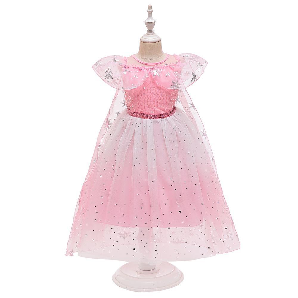Picture of Frozen 2 Kidsren's Dress Princess Dress Girl Elsa Snowflake Dress Frozen Elsa Princess Style