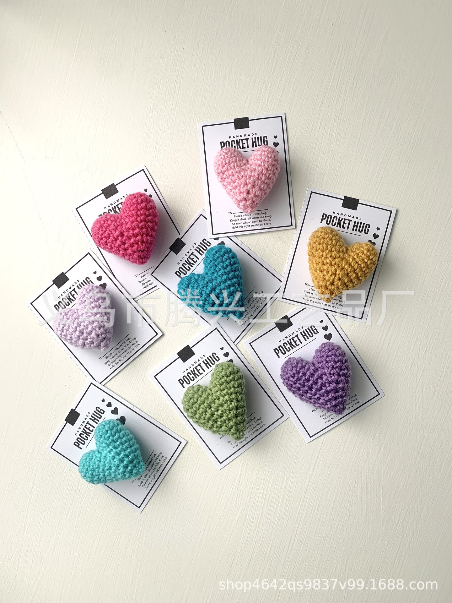 Picture of Crocheted Heart Pocket Hug Crocheted Heart-shaped Pocket love 2024 independent station New