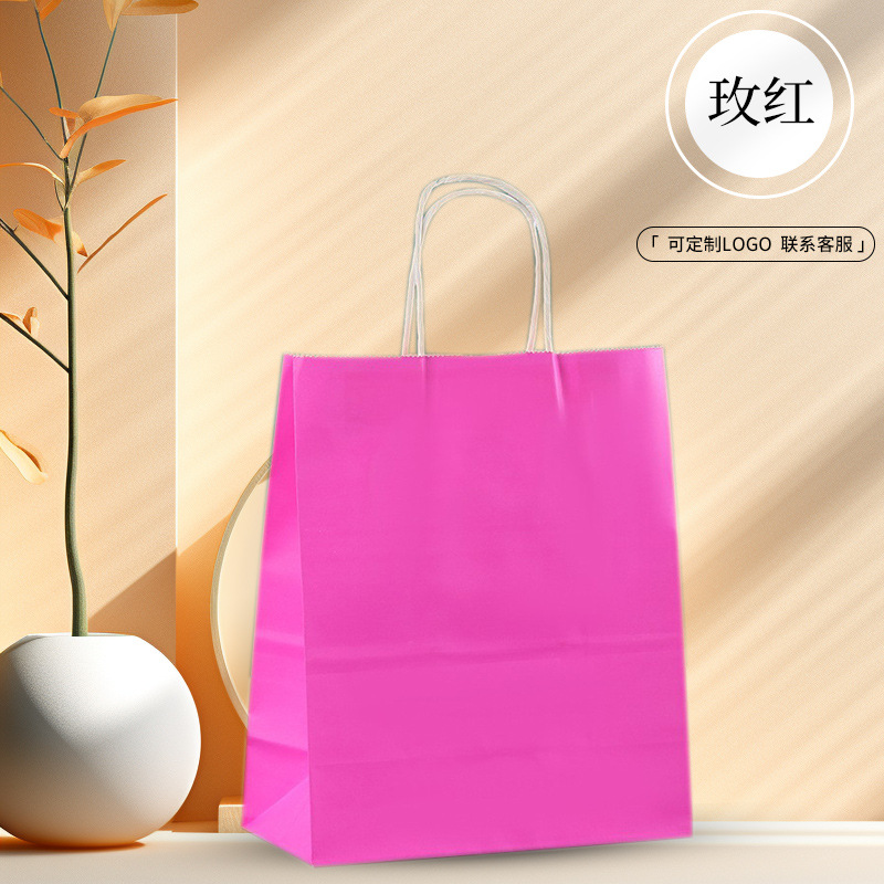 Picture of Brown Packing Paper Bag Clothing Gift Shopping Souvenir Paper Bag Custom Small Batch Handbag Custom Take-Out Bag