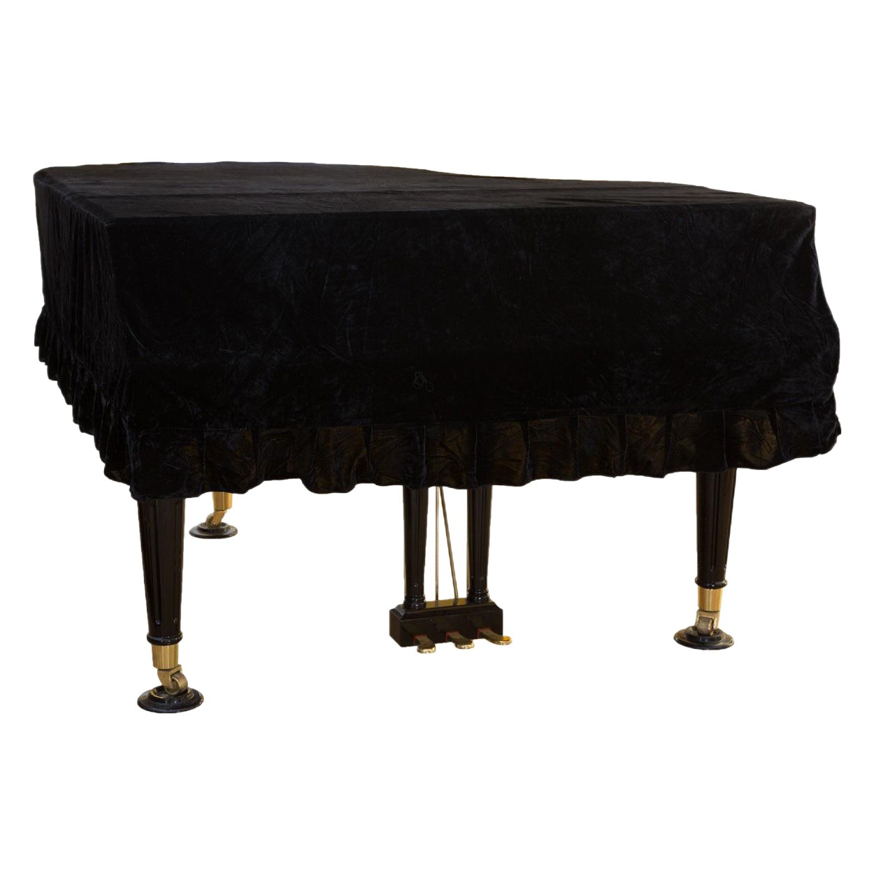 Gold velvet piano cover piano cover triangle piano cover (excluding stool cover)