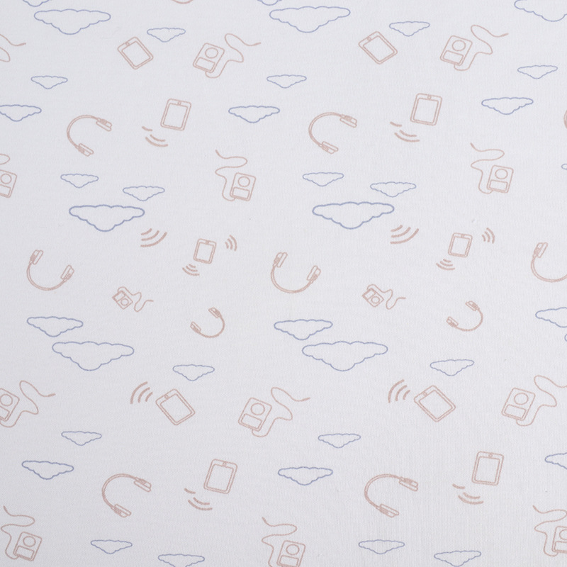 Picture of 130g cotton jersey printed class a combed single-sided cotton printed fabric spring and summer baby pajamas t-shirt fabric