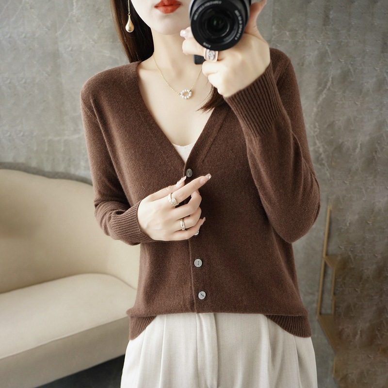 Picture of Knitted Cardigan, Large Size Sweater Cardigan, Women's Loose Cardigan, Short Autumn and Winter Outwear, Women's Long-Sleeved Jacket Base