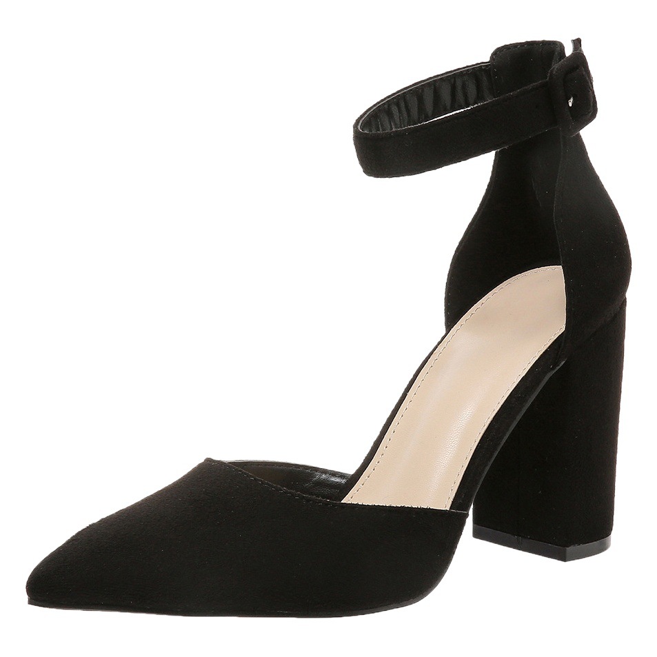 Jedi's New European and American Spot Pointed Toe Fashion Export Large Size High-Heeled Women's Shoes Buckle Women's Fashion Shoes