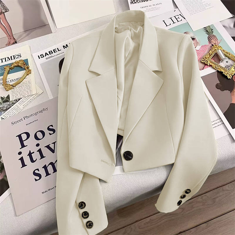 Picture of New Solid Color Casual Loose Elegant Suit Jacket Fashion Women Spring and Autumn Suit in stock Wholesale