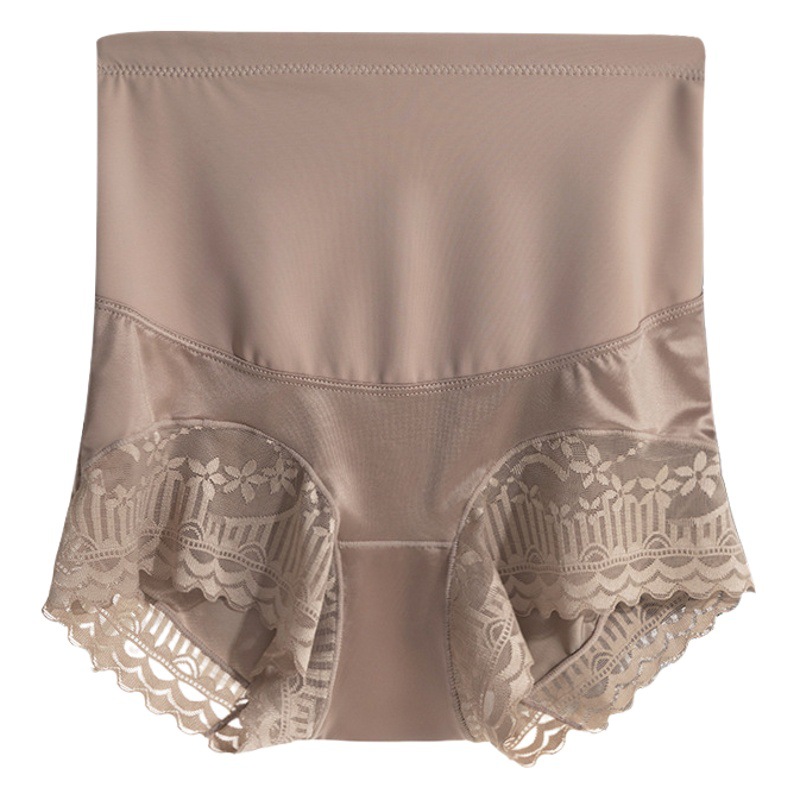 High-Waisted Butt-Lifting Underwear for Women after Childbirth, Tummy-Tightening, Fat Mm, Large Size Lace, Strong Tummy-Tightening Pants, Summer Thin Style