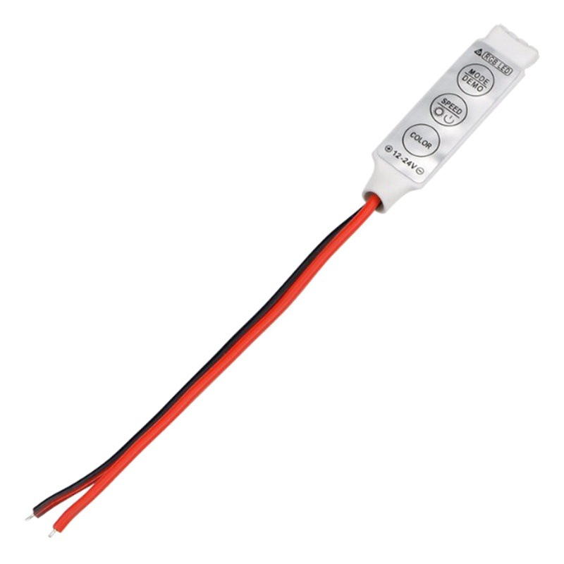 3 Key RGB manual colorful LED strip light strip controller 5V12V24V micro ultra-thin dimming controller