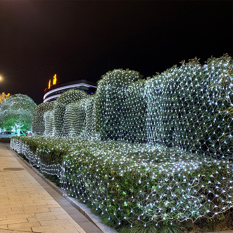 Picture of Led Net Lights Outdoor Waterproof Fishing Net Lights String Lights Flashing Stars Christmas Lights Courtyard Lawn Decorative Lights