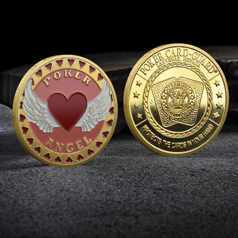 Picture of Chips Commemorative Medallion Las Vegas Lucky Gold and Silver Coin Metal Card Presser Collection Gift Cross-border