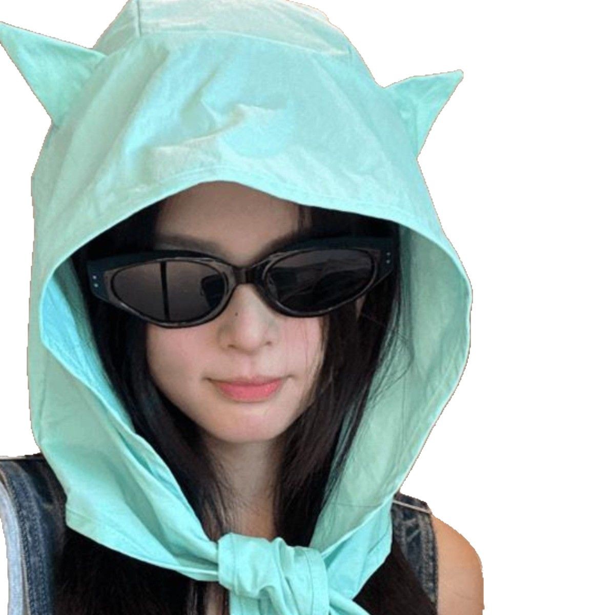 Picture of Hat Women's Summer and Autumn Sunscreen Sunshade Hat Thin Ear Protection Hat Headwear Hat Cartoon Deviruchi Strap Quick-drying Sun Hat
