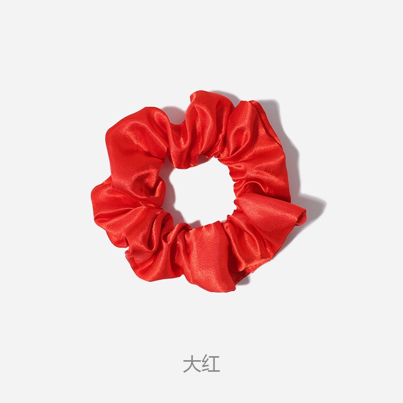 Picture of European and American Cross-Border Solid Color Large Intestine Hair Ring Foreign Trade Style Satin Head Flower Korean Style Headband Hair Accessories Head Rubber Band Wholesale