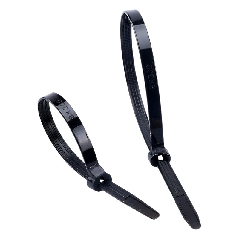 304 stainless steel insert tie metal PA66 steel tooth Marine low temperature resistant steel buckle steel sheet steel core plastic tie