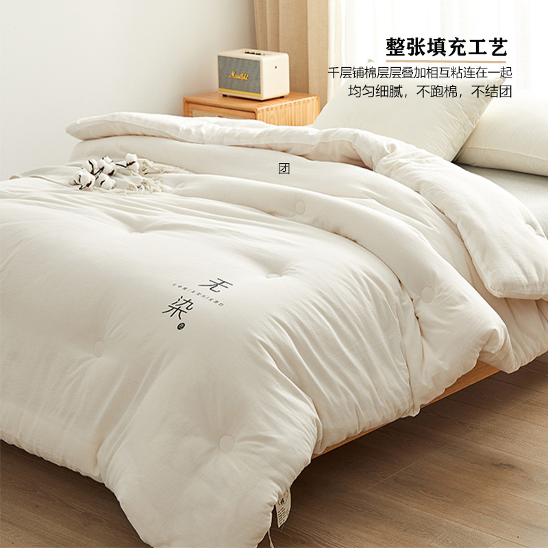 Picture of Class A cotton Xinjiang 100 quilt spring and autumn quilt core single double dormitory thickened warm winter quilt bedding quilt