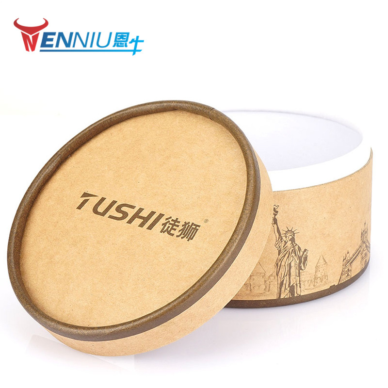 [En Niu] Factory wholesale high-grade men's cowhide belt gift packaging round belt box wholesale