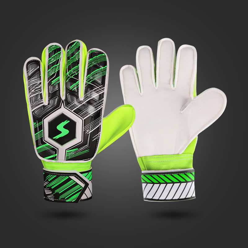 Picture of Shiwei cross-border new children's adult football goalkeeper gloves goalkeeper gloves latex non-slip breathable wear-resistant