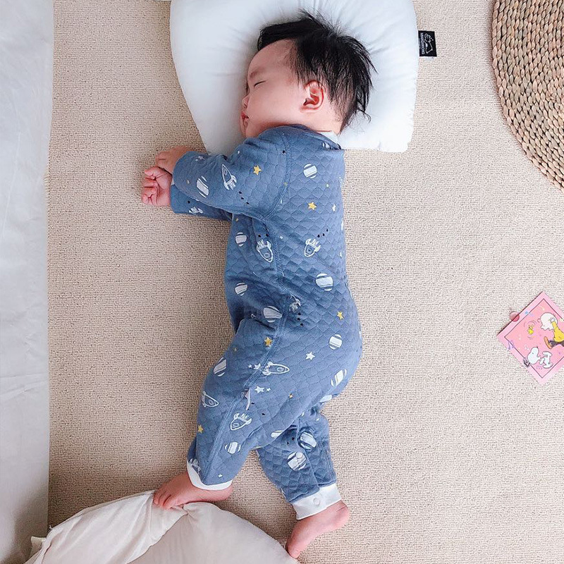 Picture of Baby Padded Cotton Jumpsuit Spring and Autumn Style Warm Winter Unisex Baby Sleepwear Romper Outfit National Trend