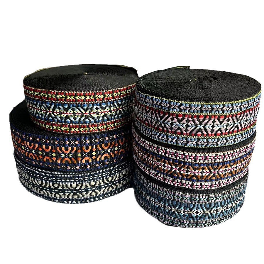 Ethnic Lace Polyester Jacquard Ribbon Geometric Garment Accessories Width 5cm