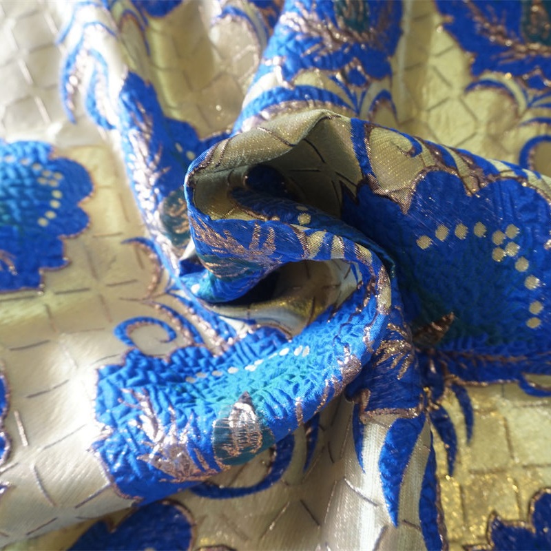 New geometric diamond light bottom flower three-dimensional relief jacquard fabric women's dresses dresses luggage and clothing