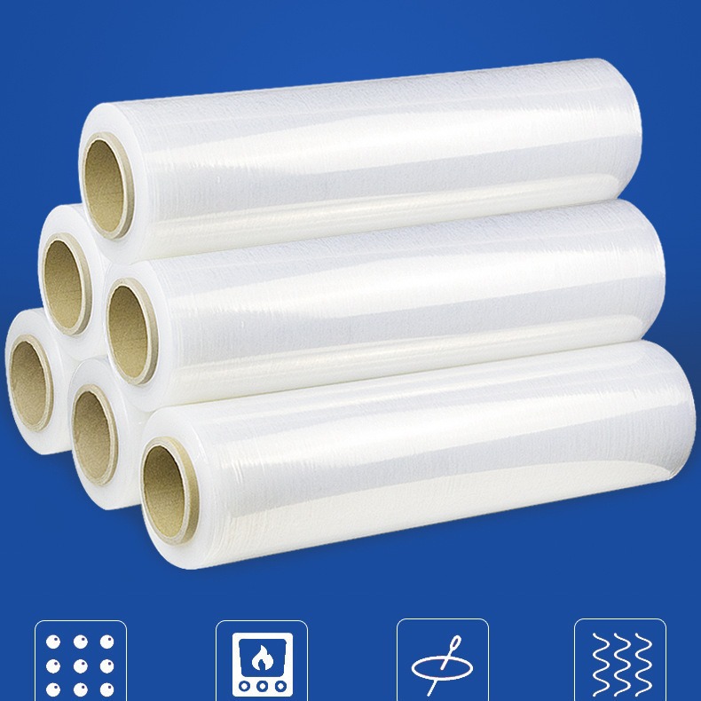 PE stretch film wrapping film 50cm plastic film industrial preservative film large roll 10kg packing film whole box