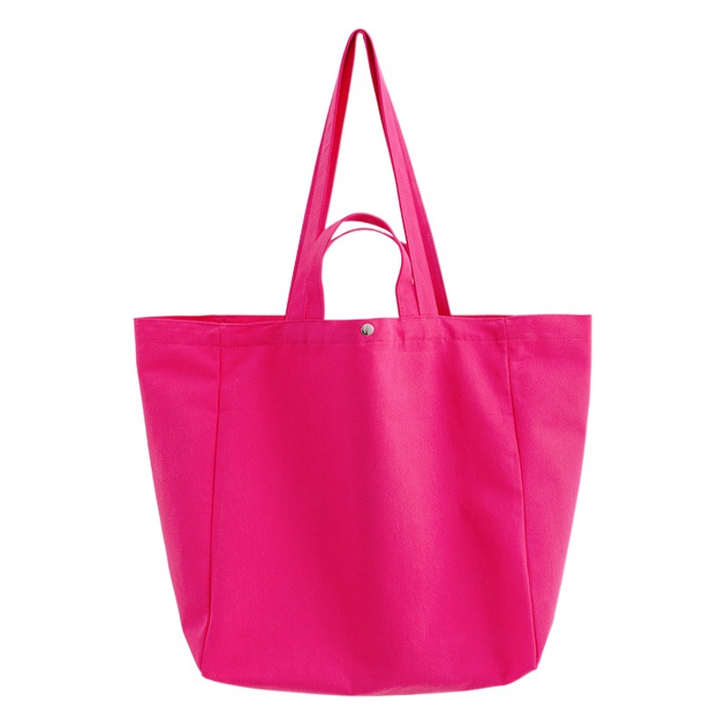 Wholesale Colorful Blank Canvas Tote Bag Twill Cotton Tote Bag Custom Shopping Shoulder Zipper Canvas Bag