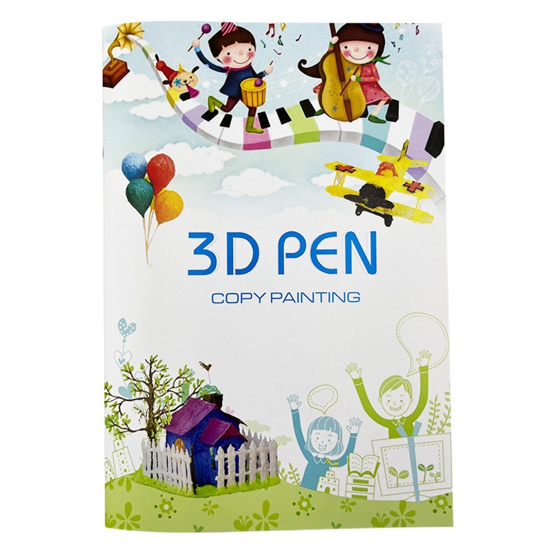 World way 3D printing pen high and low temperature compatible copy version of the large picture album 40 patterns with transparent drawing board