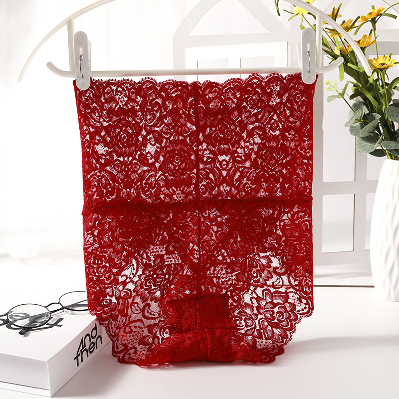 Picture of Cross-border high-waist lace underwear sexy hollow breathable no-hip underwear ladies briefs