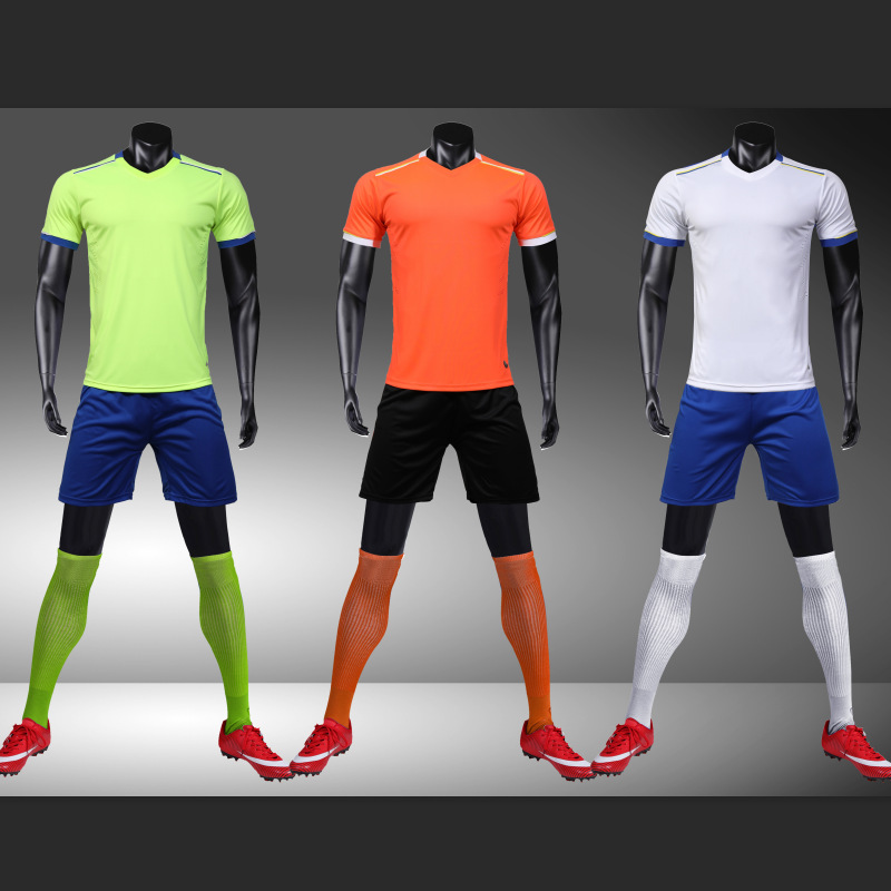 Wholesale New Light Plate Football Uniforms for Men and Women Breathable Short-Sleeved Football Jerseys Training Uniforms Team Uniforms Group Purchase