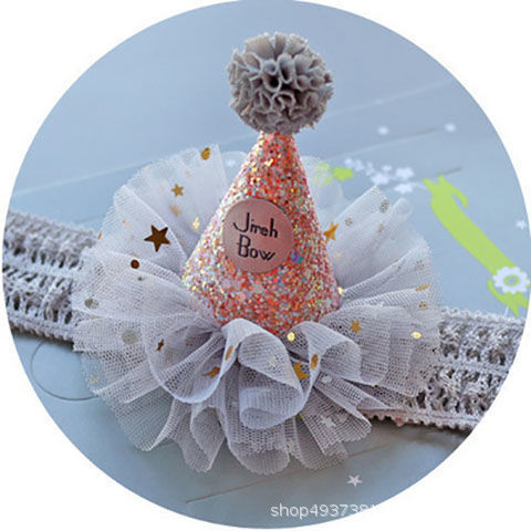 Picture of Korean Style Cute Baby Crown Small Hat Hair Band Baby Newborn Simple Centenarian Banquet Headwear