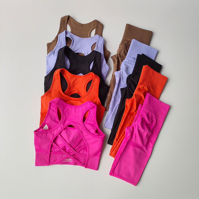 New sports underwear women's suit professional fitness vest bra outer wear shockproof running yoga clothing beauty back bra