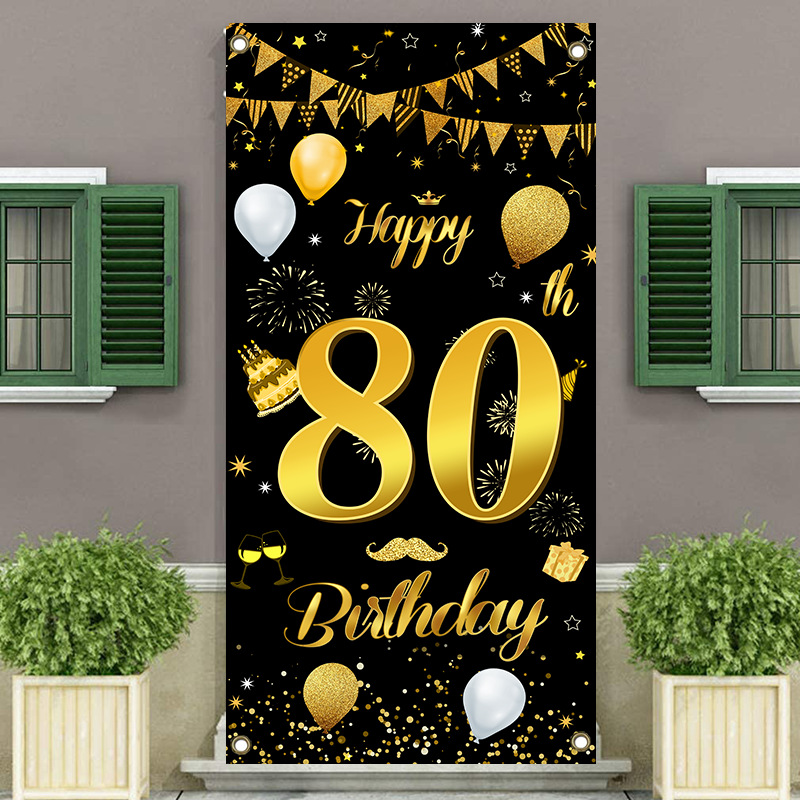 Amazon new birthday party banner birthday door joint door curtain birthday door curtain can be picture production in stock