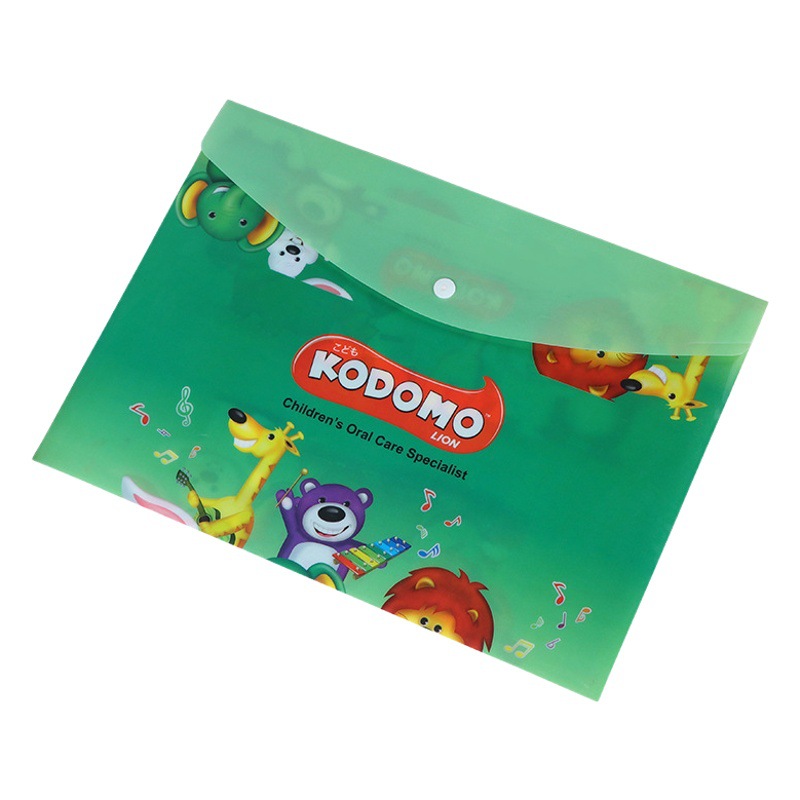Picture of Transparent snap file bag a4 a5 pp plastic student file storage bag color folder wholesale can be set