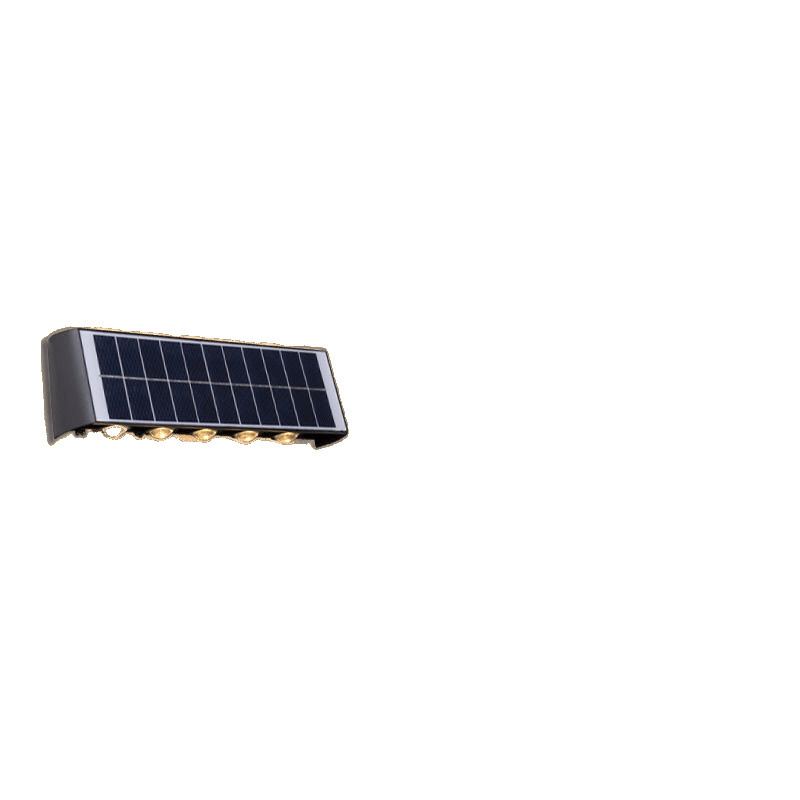 Picture of Solar Wall Lamp Courtyard Garden Landscape Lamp Balcony Outdoor Waterproof Decorative Lamp up and down Luminous Atmosphere Wall Washer Lamp