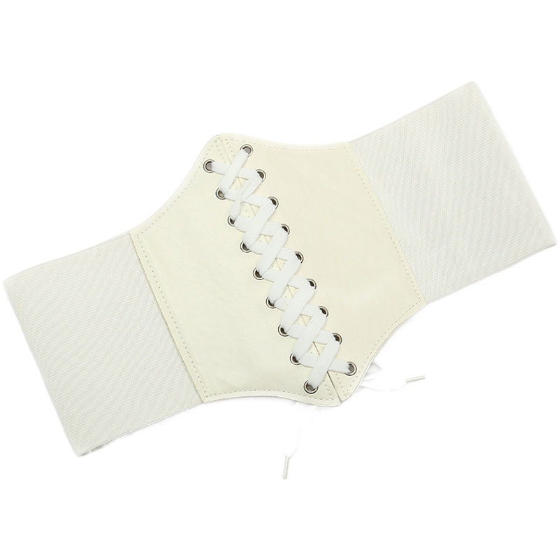 Palace Style Women's Super Wide Waist Seal Fashionable Stretch Tight Elastic Waist Seal Body Shaping Waist Belt Decoration dress