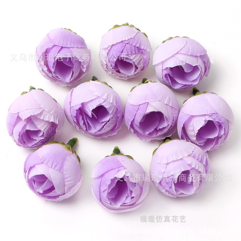 Picture of Purple artificial flower artificial flower silk flower diy handmade wreath headdress hair accessories wedding set